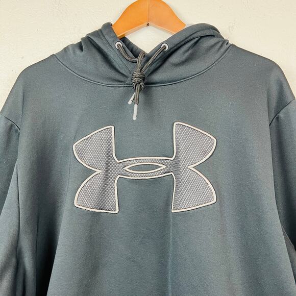 Under Armour Pullover Sweatshirt Handwarner Hoodie Black - XXL - Picture 2 of 4